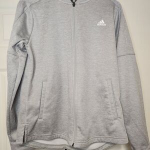 Adidas Light Gray Full-Zip Jacket